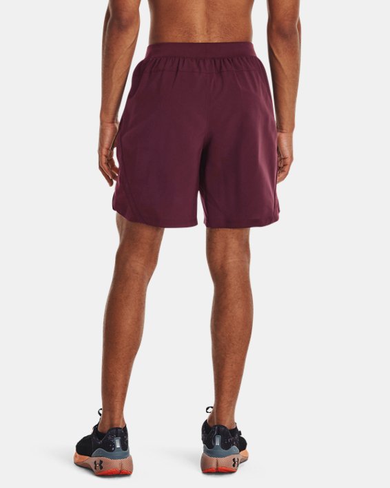 Men's UA Launch Run 7" Shorts in Maroon image number 1
